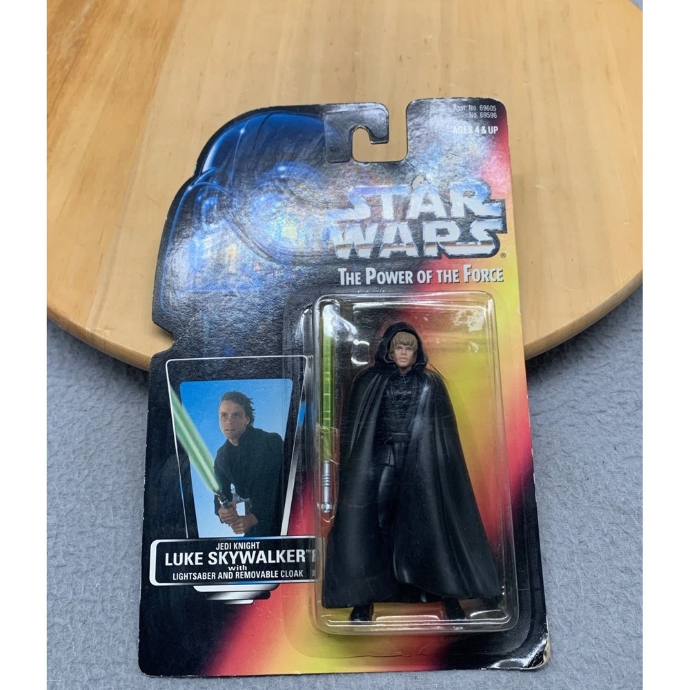 Star Wars POTF Jedi Knight Luke Skywalker with Short Saber, Color Photo Red Card